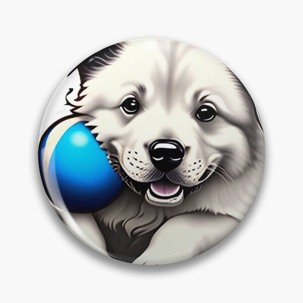 Item preview, Playing Doggy with Blue Ball designed and sold by Creativesatvik.