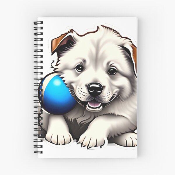 Item preview, Playing Doggy with Blue Ball designed and sold by Creativesatvik.