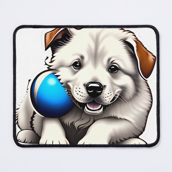 Item preview, Playing Doggy with Blue Ball designed and sold by Creativesatvik.