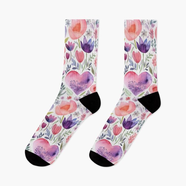 Item preview, Watercolor Hearts 05 - Violet Meadow designed and sold by JoanNinjaHen.