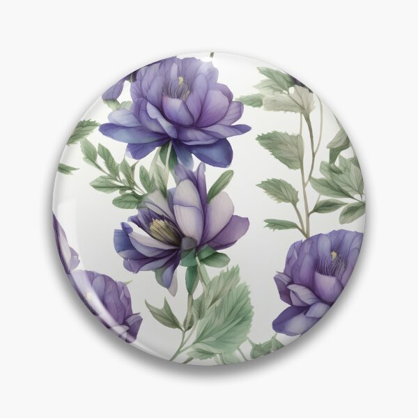 Item preview, Blissful Purple-Blue Aconitum Flowers Watercolor Floral Patterns designed and sold by Wonder Of Light.