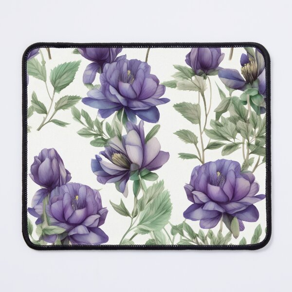 Item preview, Blissful Purple-Blue Aconitum Flowers Watercolor Floral Patterns designed and sold by Wonder Of Light.