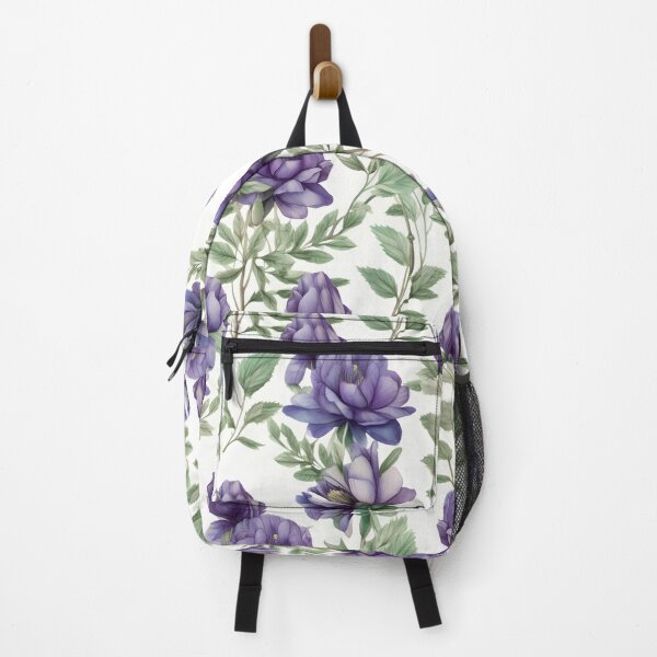 Item preview, Blissful Purple-Blue Aconitum Flowers Watercolor Floral Patterns designed and sold by Wonder Of Light.
