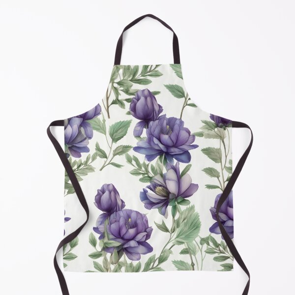Item preview, Blissful Purple-Blue Aconitum Flowers Watercolor Floral Patterns designed and sold by Wonder Of Light.