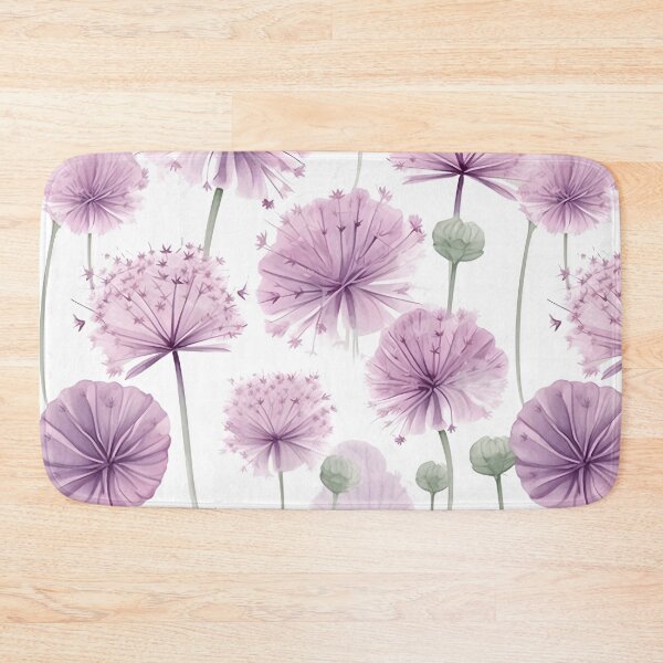Item preview, Blissful Purple Allium Flowers Watercolor Floral Patterns designed and sold by Wonder Of Light.