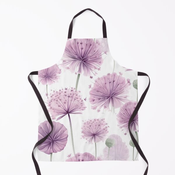 Item preview, Blissful Purple Allium Flowers Watercolor Floral Patterns designed and sold by Wonder Of Light.
