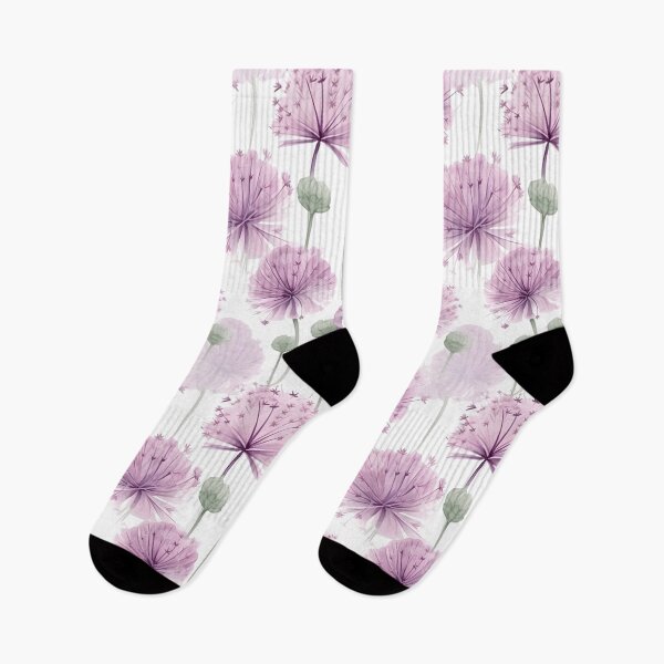 Item preview, Blissful Purple Allium Flowers Watercolor Floral Patterns designed and sold by Wonder Of Light.