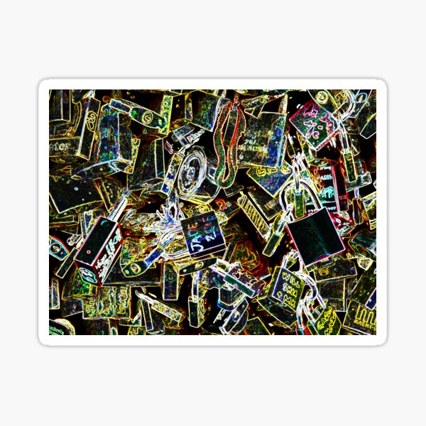 Love padlocks Sticker