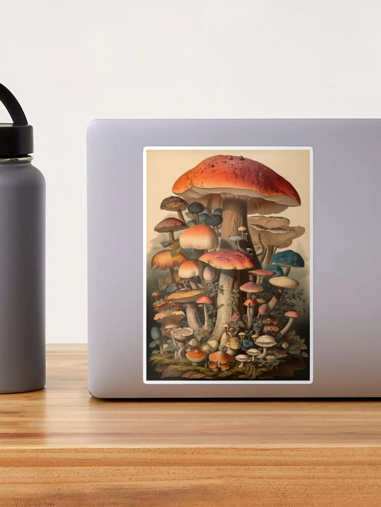 Vintage Mushroom House Bookmark Sublimation PNG