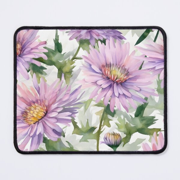 Item preview, Blissful Light-Lavender Aster Flowers Watercolor Floral Patterns designed and sold by Wonder Of Light.