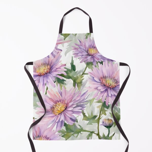 Item preview, Blissful Light-Lavender Aster Flowers Watercolor Floral Patterns designed and sold by Wonder Of Light.