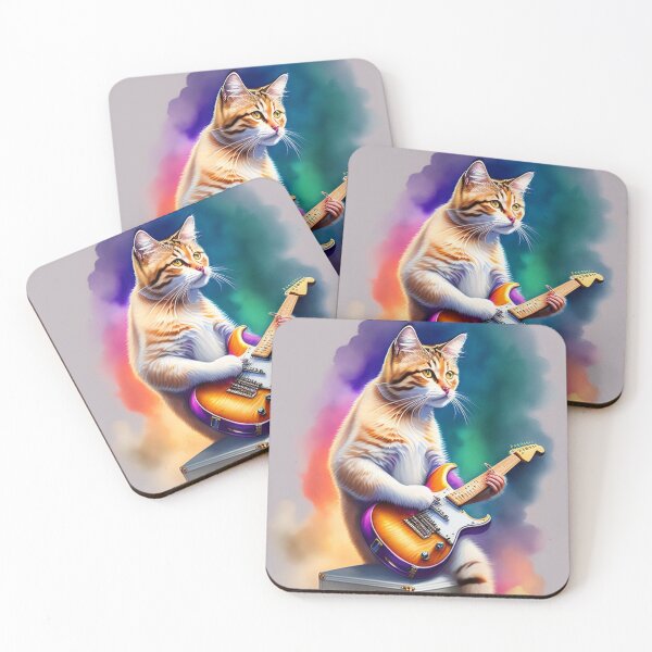 Item preview, Cat Playing Guitar designed and sold by Bunmigraphics .