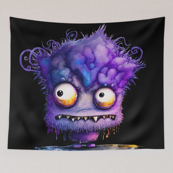 Item preview, Funny Purple Monster designed and sold by MoonFoxDesign.