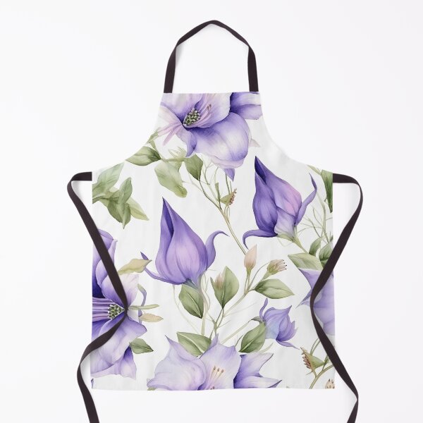 Item preview, Blissful Blue-Purple Campanula Flowers Watercolor Floral Patterns designed and sold by Wonder Of Light.