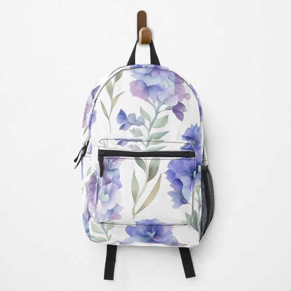 Item preview, Blissful Blue and Purple Delphinium Flowers Watercolor Floral Patterns designed and sold by Wonder Of Light.