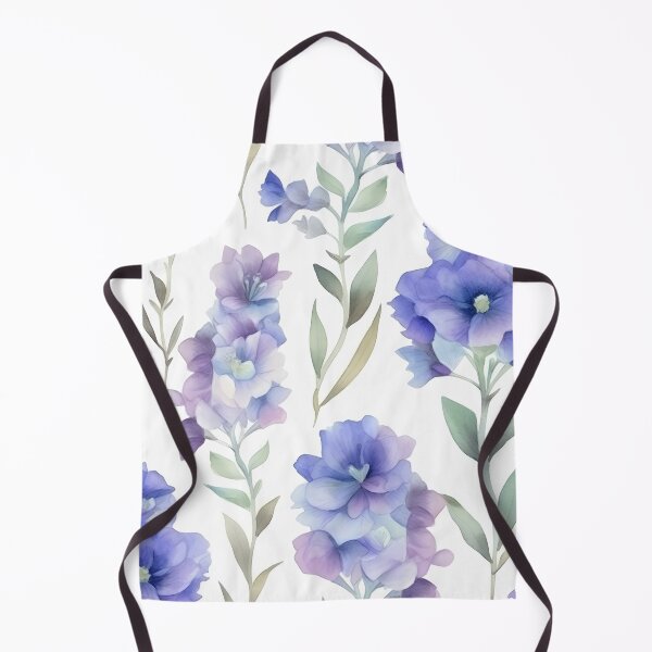 Item preview, Blissful Blue and Purple Delphinium Flowers Watercolor Floral Patterns designed and sold by Wonder Of Light.