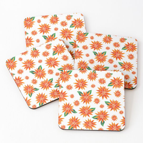 Item preview, Funky Tropical Florals in Tangerine designed and sold by artsylyons.