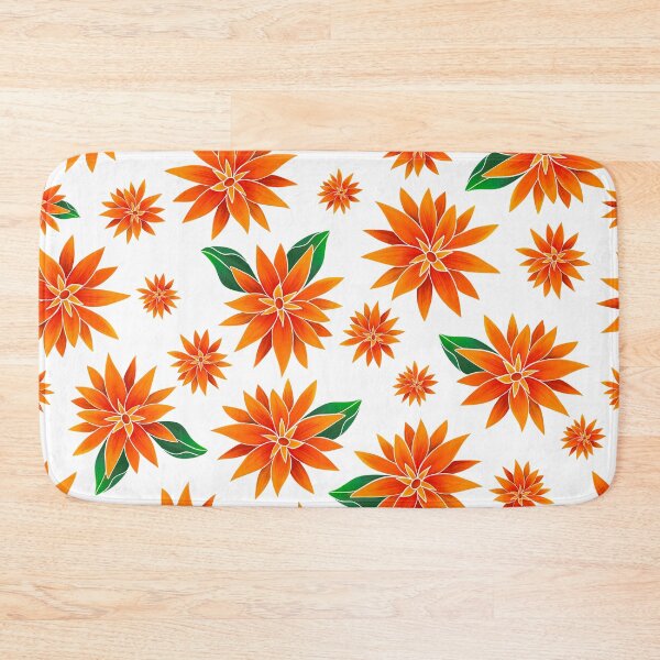 Item preview, Funky Tropical Florals in Tangerine designed and sold by artsylyons.