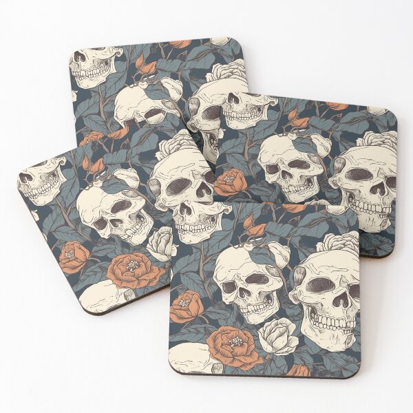 Item preview, skulls and flowers pattern designed and sold by Imparable.