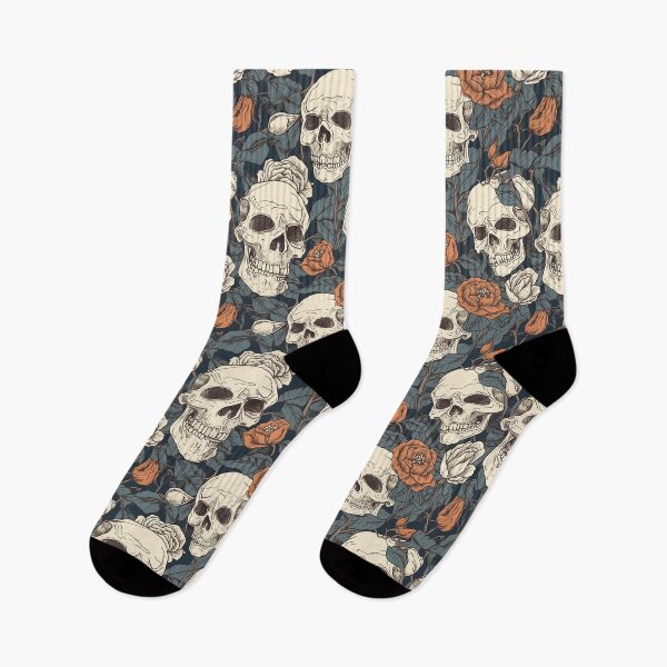 Item preview, skulls and flowers pattern designed and sold by Imparable.