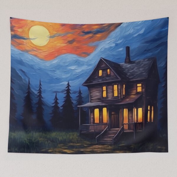Item preview, Old Starry Night House designed and sold by LateNightInn.