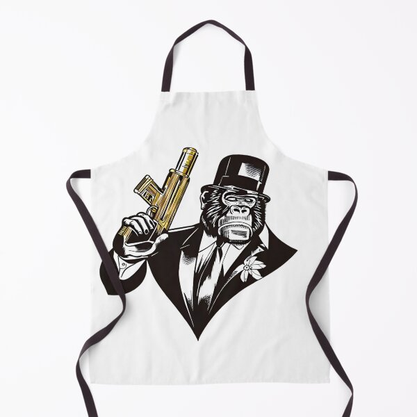 Item preview, The Golden Gun Gorilla designed and sold by DistopiaSell.