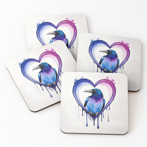 Item preview, AI Generated - Heart Splashy Corvid designed and sold by Kaiko-Roku.