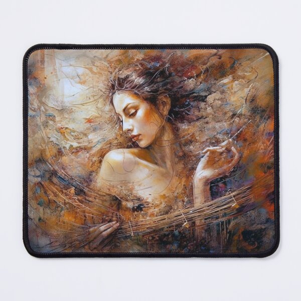 Item preview, Musical Muse Masterpiece Digital Art, Abstract Woman, Romantic Emotion, Karol Bak, Dmitry Spiros, Yuumei Style, UHD Wall Art, 20"x16" Print designed and sold by stateofhuman.