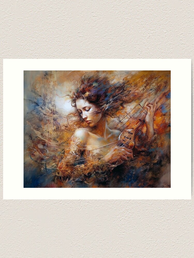 Musical Muse Masterpiece var 1 Digital Art Abstract Woman Romantic Emotion UHD Wall Art 20 x16 Print Art Print for Sale by stateofhuman Redbubble