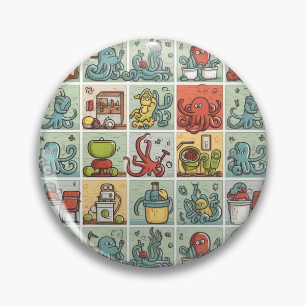 Item preview, Busy House Octopus designed and sold by MoneyMouseMerch.
