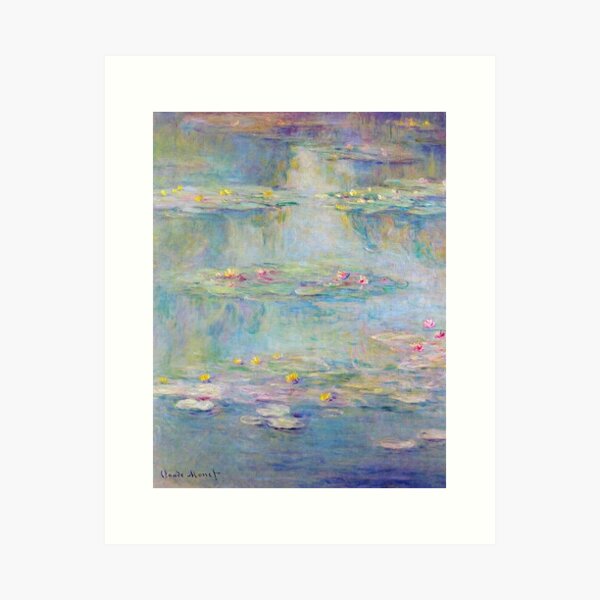 Item preview, Les Nymphéas Bleu Sarcelle de Claude Monet - Monet Teal blue Water Lilies  designed and sold by Gascondi.