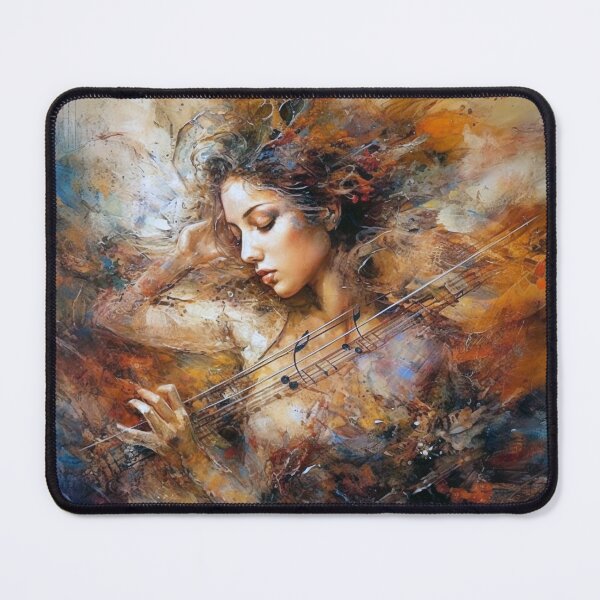 Item preview, Musical Muse Masterpiece-var 2, Digital Art, Abstract Woman, Romantic Emotion, UHD Wall Art, 20"x16" Print designed and sold by stateofhuman.