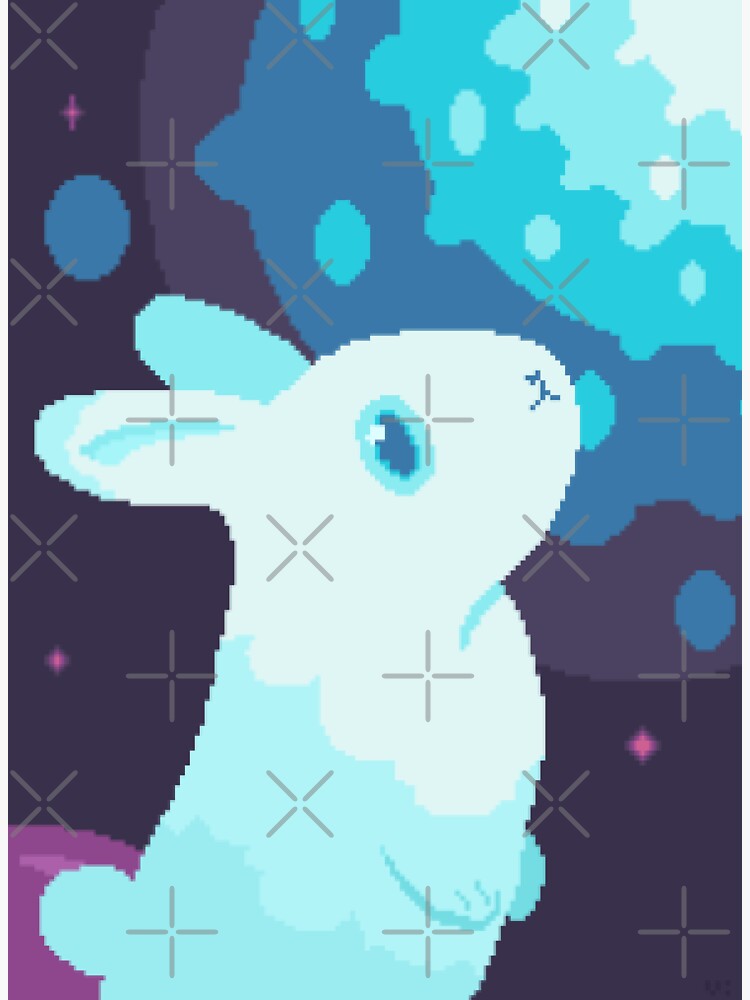 Moon Rabbit - Pixel Art Sticker for Sale by SpinDuckArts