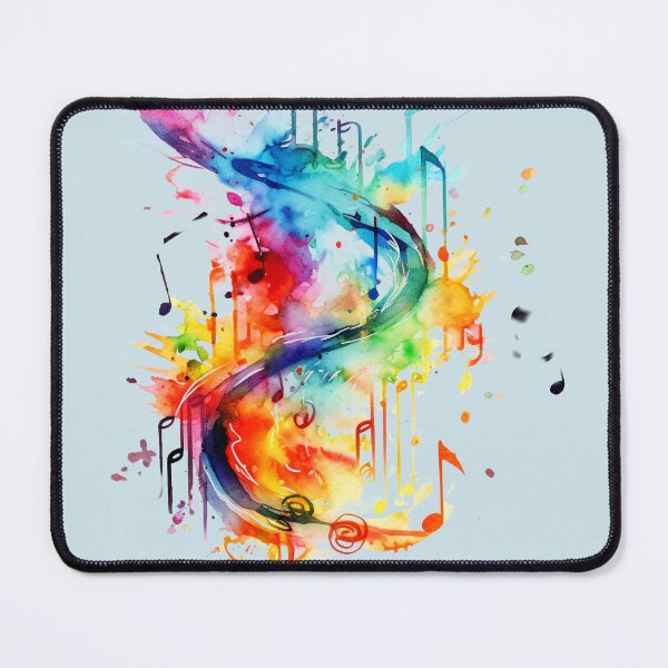 Item preview, Colorful Abstract Musical Swirls - Mixed Media Print, Watercolor Splashes, Transparent Background, Bold and Vibrant Watercolors, Snailcore, Aurorapunk designed and sold by stateofhuman.