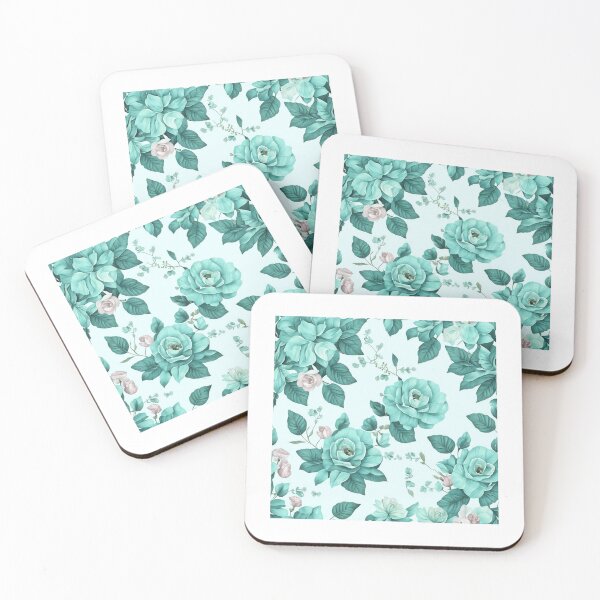 Item preview, green rose   flowers  on a light background pattern designed and sold by jkrphoto.