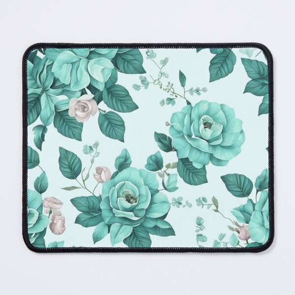 Item preview, green rose flowers on a light background pattern designed and sold by jkrphoto.