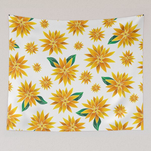 Item preview, Funky Tropical Florals in Yellow designed and sold by artsylyons.