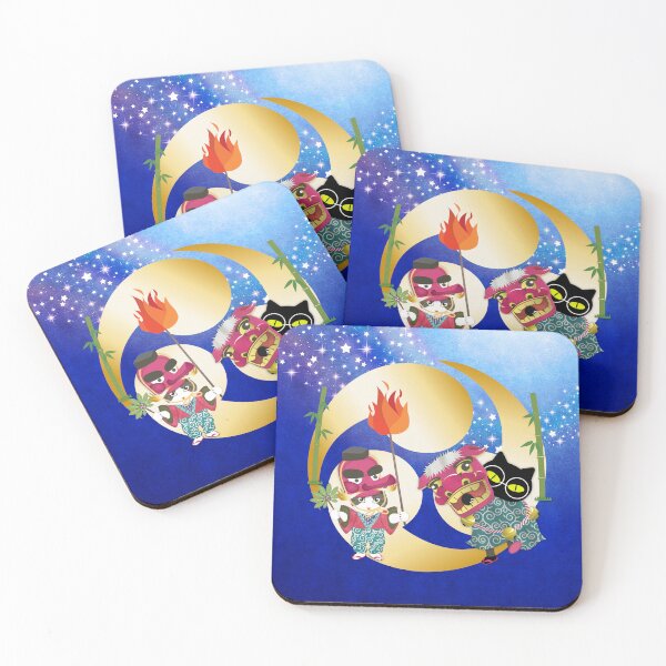 Item preview, Tengu and Lion Fighting Dance by Cats designed and sold by edo-neko.