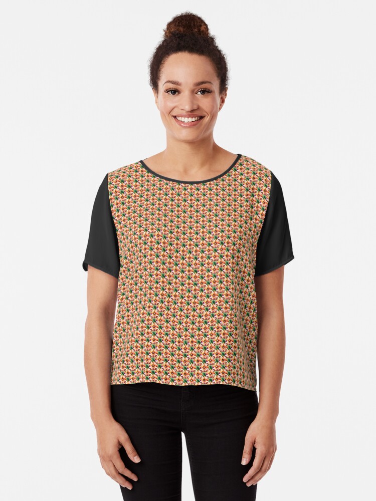 Thumbnail 1 of 6, Chiffon Top, Flower Pattern "Tiffany" designed and sold by Patterns For Products.