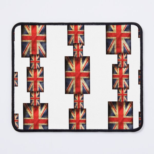Item preview, ENGLISH BRITISH FLAG PATTERNS GRUNGY -WHITE ART designed and sold by sharlesart.