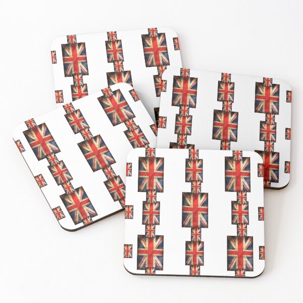 Item preview,  ENGLISH BRITISH FLAG PATTERNS GRUNGY -WHITE ART designed and sold by sharlesart.