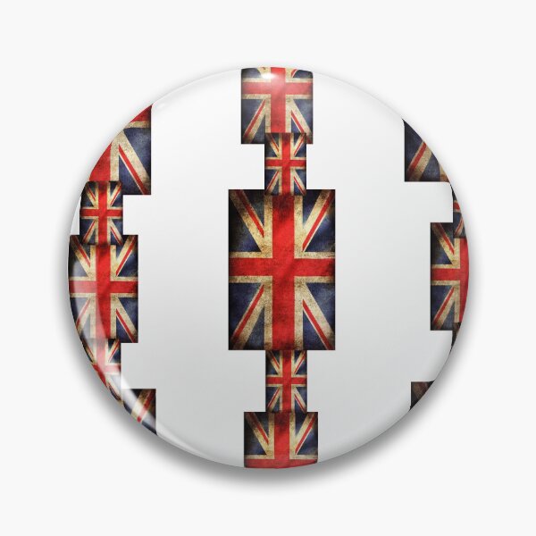 Item preview,  ENGLISH BRITISH FLAG PATTERNS GRUNGY -WHITE ART designed and sold by sharlesart.