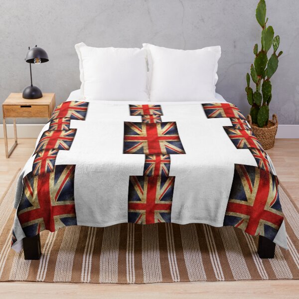 Item preview,  ENGLISH BRITISH FLAG PATTERNS GRUNGY -WHITE ART designed and sold by sharlesart.