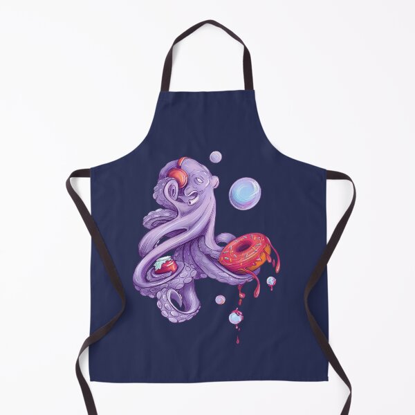 Item preview, Sweet octopus with donut, Jam and headphones designed and sold by ElishasArt17.