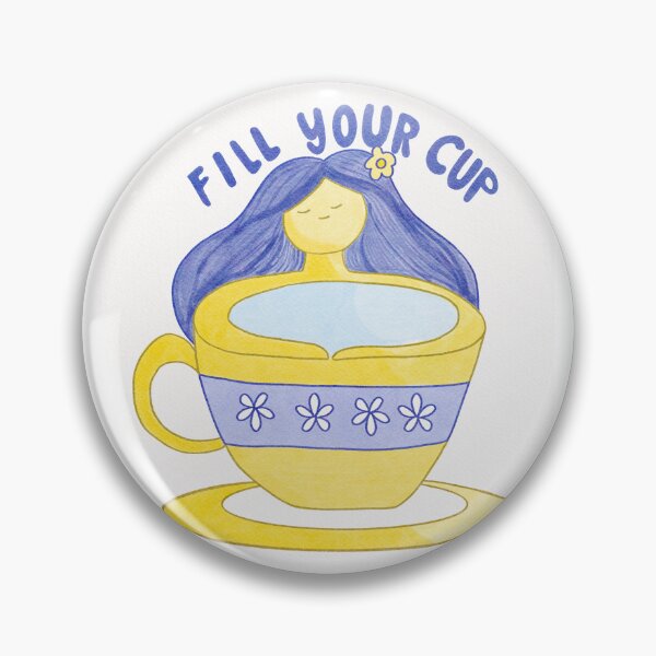 Item preview, Fill Your Cup - hand drawn art, inspirational quote designed and sold by Theladywholived.