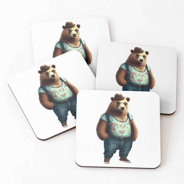 Item preview, Hipster Bear V10 designed and sold by HipsterAnimals.