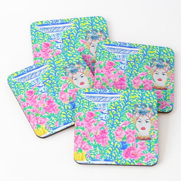 Item preview, Sicilian garden seamless watercolor pattern designed and sold by SophieClimaArt.