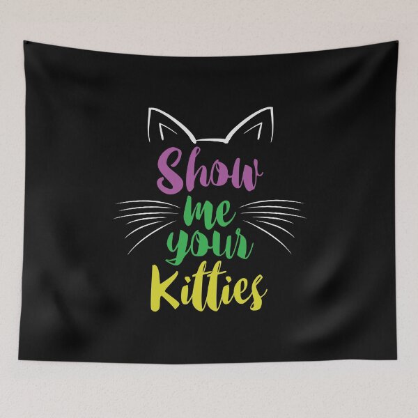 Item preview, Show Me Your Kitties Cat Kitten Mardi Gras  designed and sold by BUBLTEES.