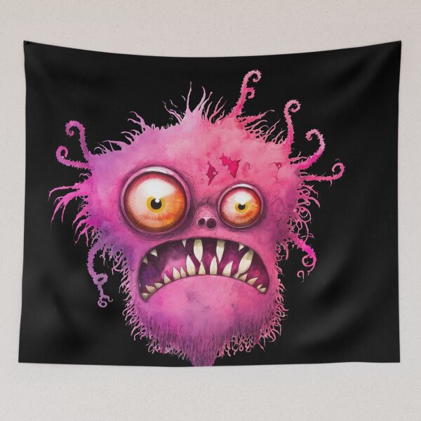 Item preview, Crazy Pink Monster designed and sold by MoonFoxDesign.