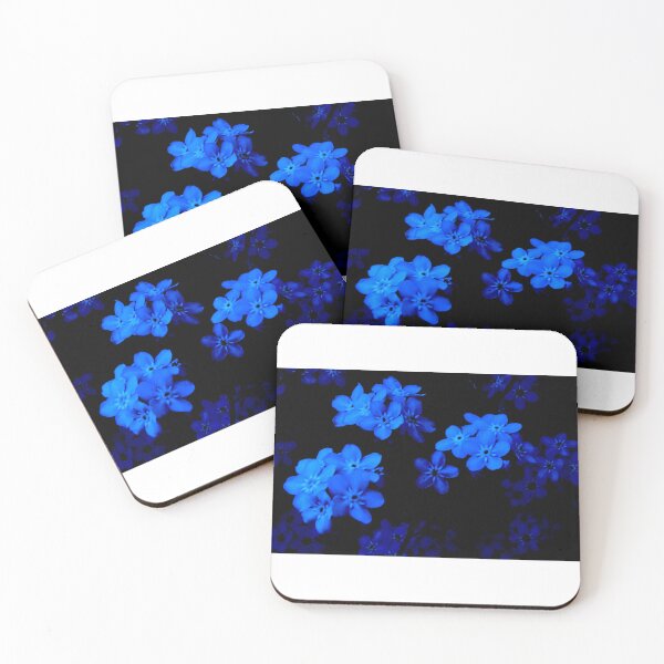Item preview, BLUE FLOWER BLOOMS ON A DARK BACKGROUND designed and sold by mymumsart.
